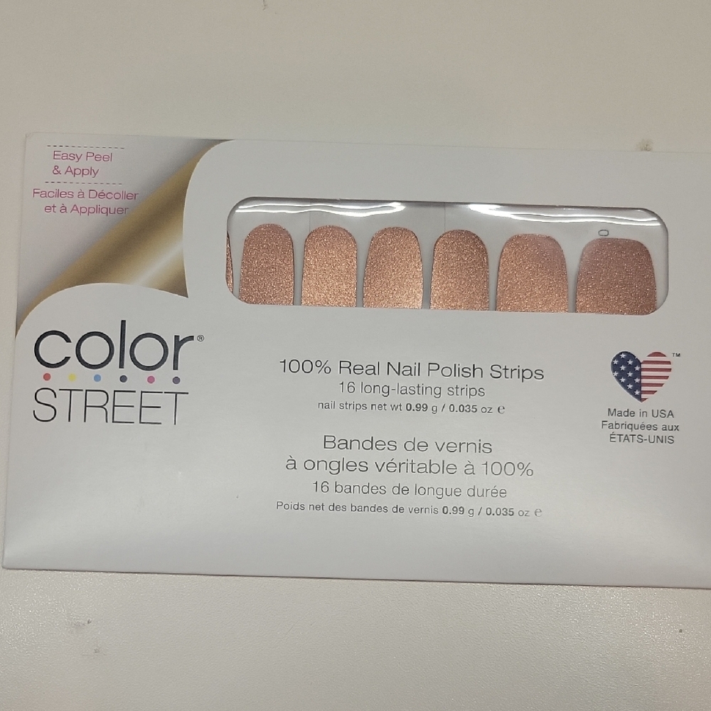 Color Street Nail Polish Strips in Shimmering Copper